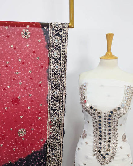 Handmade Gotta and Mirror Work Chiffon 2PC Unstitched