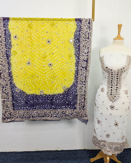 Handmade Gotta and Mirror Work Chiffon 2PC Unstitched