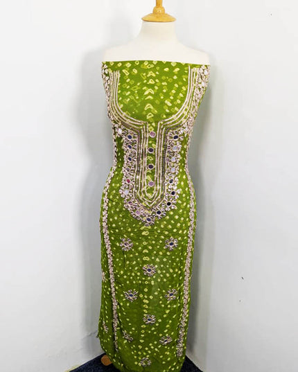 Handmade Gotta Work + Mirror Work Chiffon 2PC Unstitched