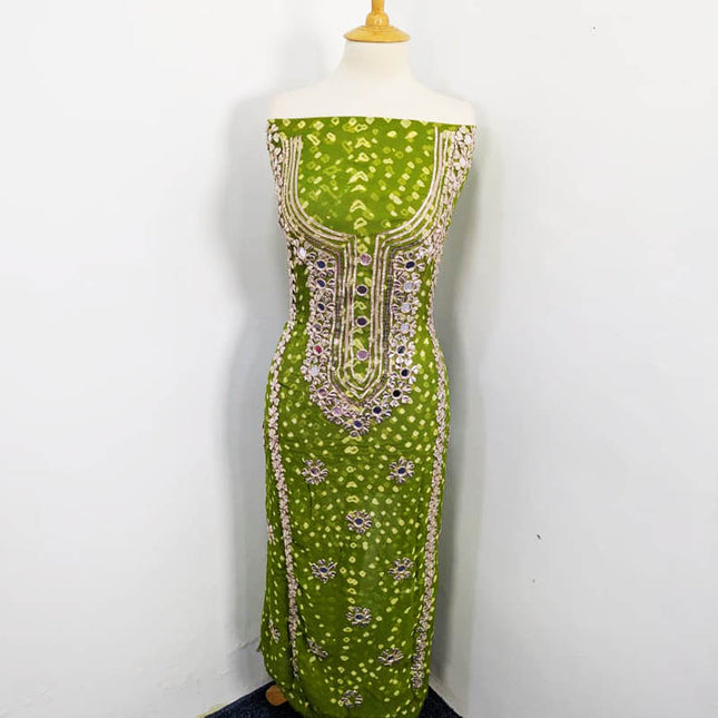 Handmade Gotta Work + Mirror Work Chiffon 2PC Unstitched