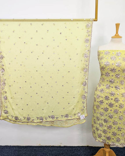 Handmade Gotta And Mukesh Work Chiffon