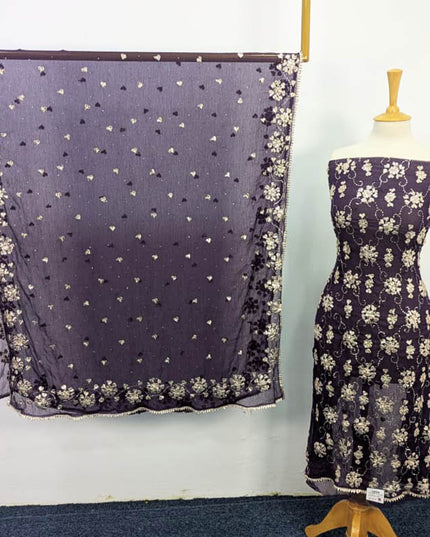 Handmade Gotta And Mukesh Work Chiffon