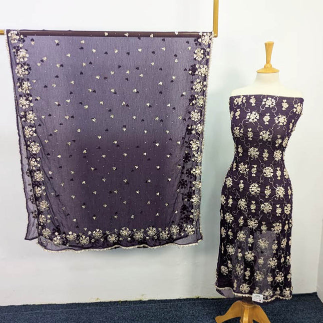 Handmade Gotta And Mukesh Work Chiffon