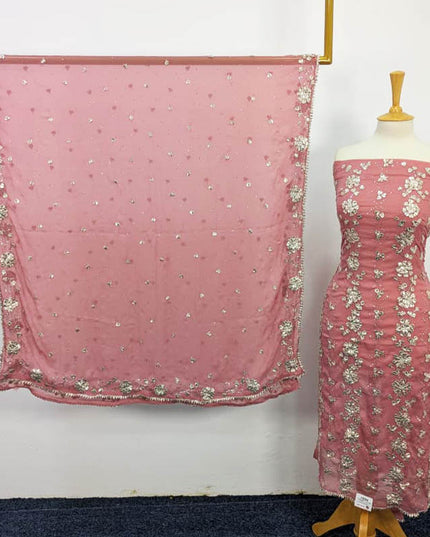 Handmade Gotta And Mukesh Work Chiffon