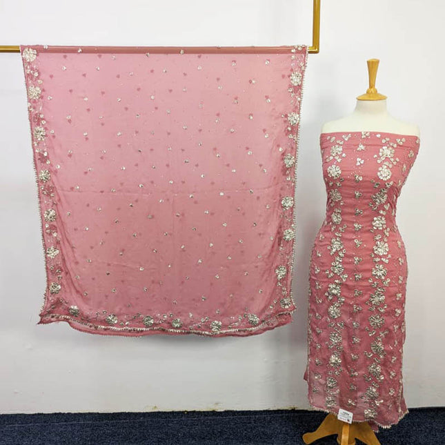 Handmade Gotta And Mukesh Work Chiffon