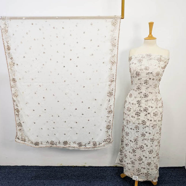 Handmade Gotta And Mukesh Work Chiffon