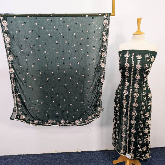 Handmade Gotta And Mukesh Work Chiffon