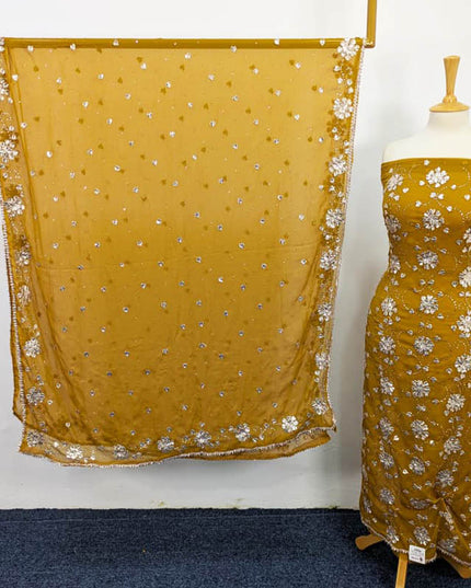Handmade Gotta And Mukesh Work Chiffon