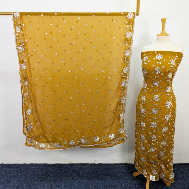 Handmade Gotta And Mukesh Work Chiffon