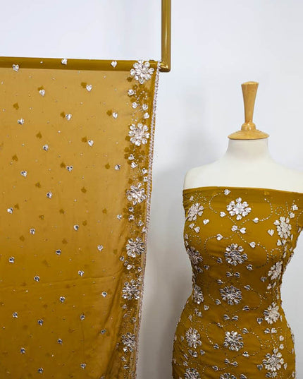 Handmade Gotta And Mukesh Work Chiffon