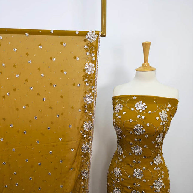 Handmade Gotta And Mukesh Work Chiffon