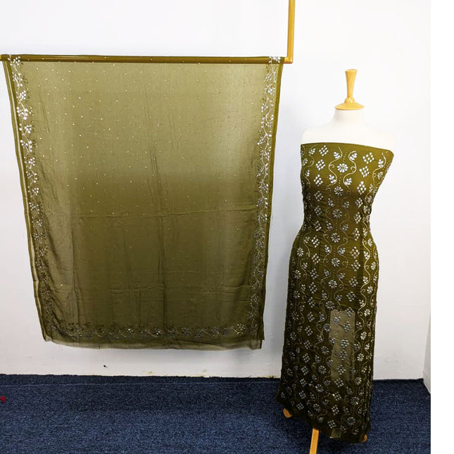 Fancy Chiffon With Mukesh Work 2PC Unstitched