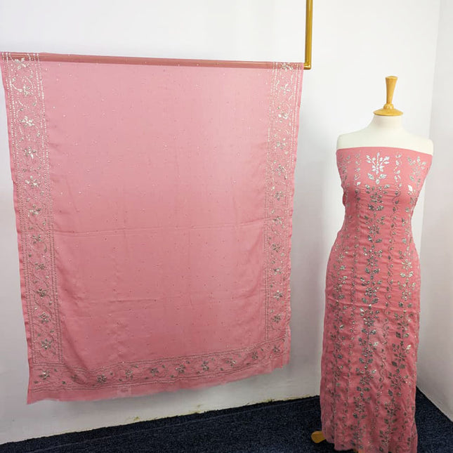 Fancy Chiffon With Mukesh Work 2PC Unstitched