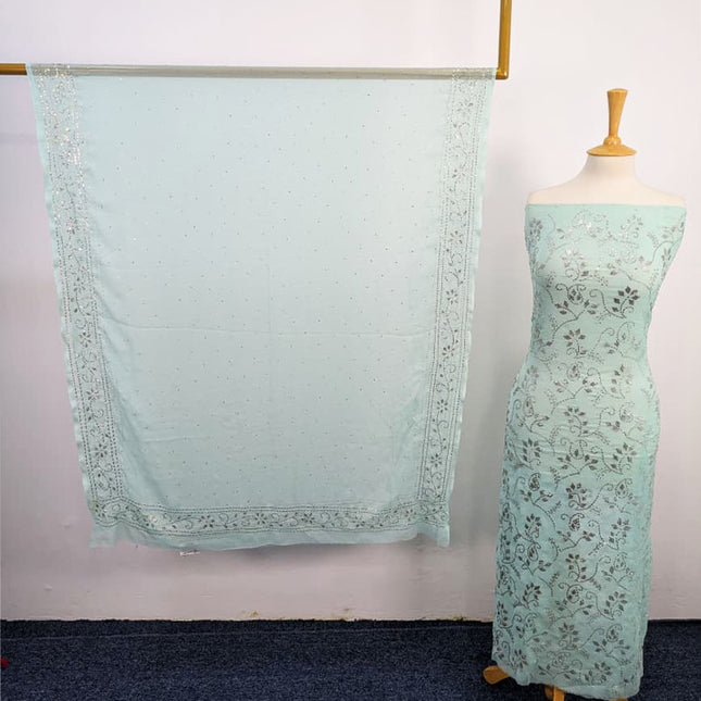 Fancy Chiffon With Mukesh Work 2PC Unstitched