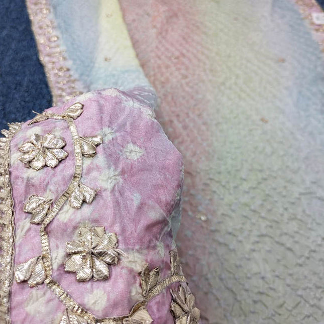 Fancy Chunnri Silk With Gotta Work Dupatta