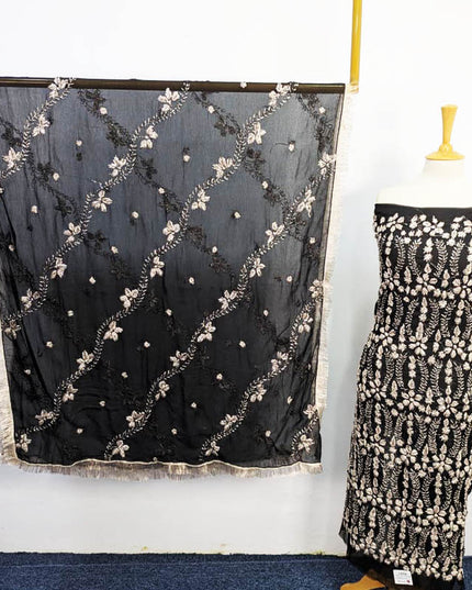 Handmade Full Jaal Gotta Work Chiffon 2PC Unstitched