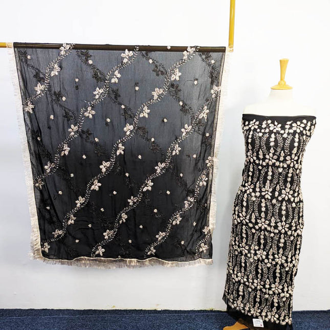 Handmade Full Jaal Gotta Work Chiffon 2PC Unstitched