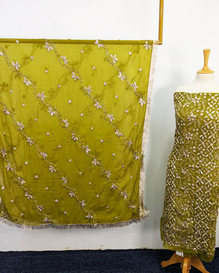 Handmade Full Jaal Gotta Work Chiffon 2PC Unstitched