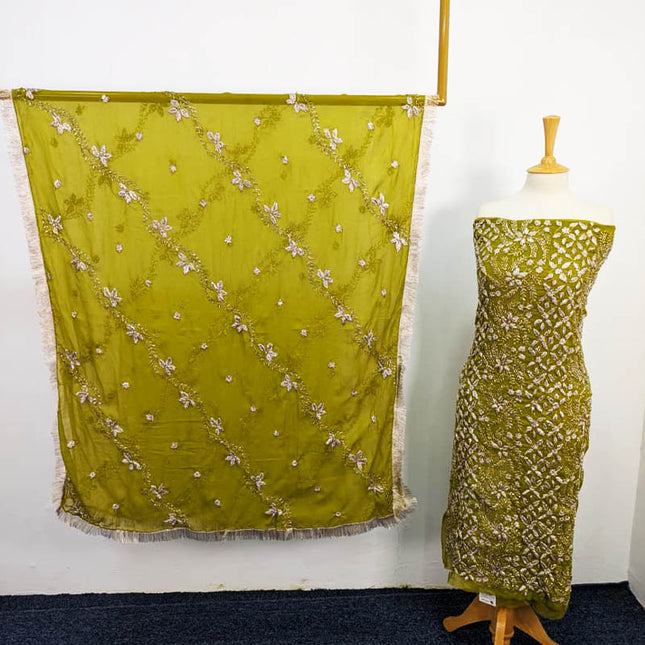 Handmade Full Jaal Gotta Work Chiffon 2PC Unstitched