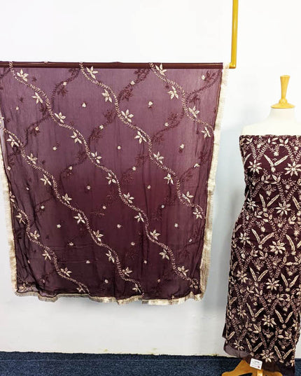 Handmade Full Jaal Gotta Work Chiffon 2PC Unstitched