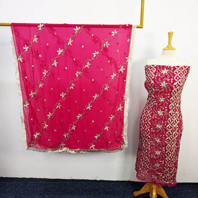 Handmade Full Jaal Gotta Work Chiffon 2PC Unstitched