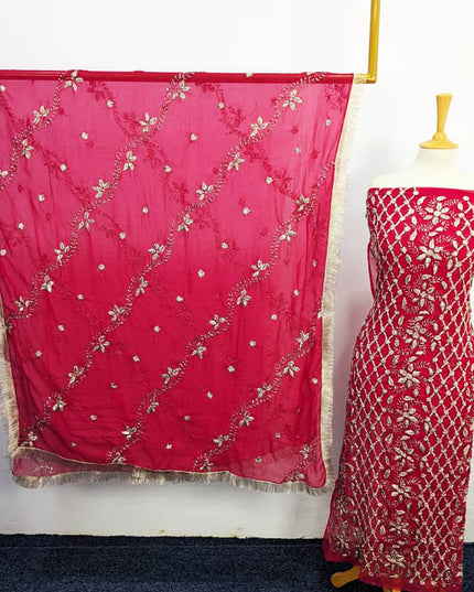 Handmade Full Jaal Gotta Work Chiffon 2PC Unstitched