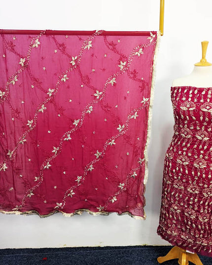 Handmade Full Jaal Gotta Work Chiffon 2PC Unstitched