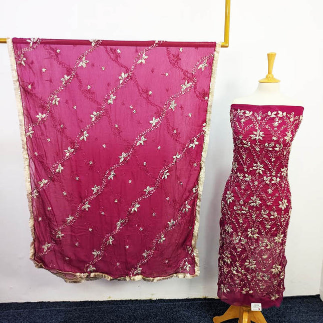 Handmade Full Jaal Gotta Work Chiffon 2PC Unstitched