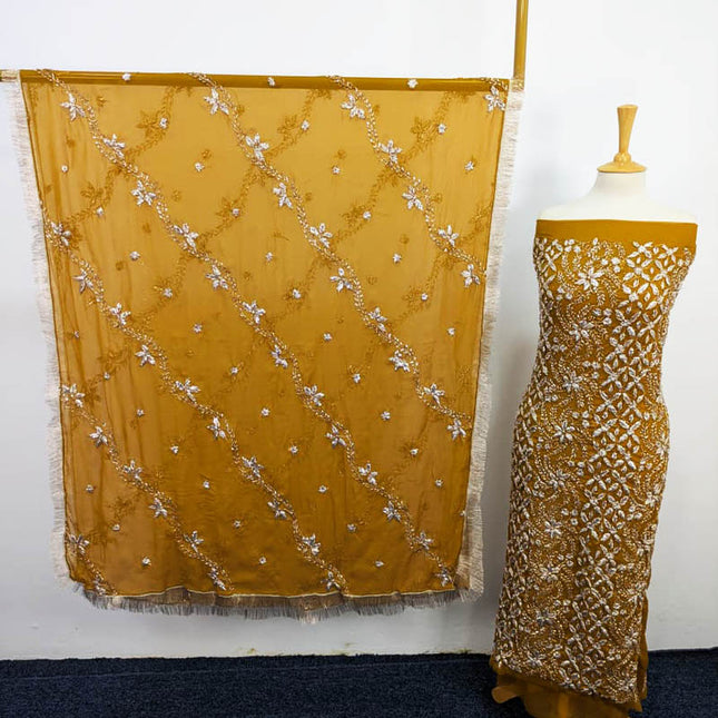 Handmade Full Jaal Gotta Work Chiffon 2PC Unstitched