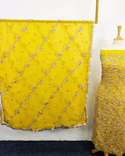 Handmade Full Jaal Gotta Work Chiffon 2PC Unstitched