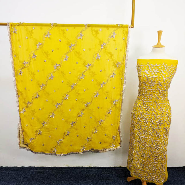 Handmade Full Jaal Gotta Work Chiffon 2PC Unstitched