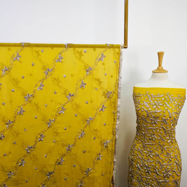 Handmade Full Jaal Gotta Work Chiffon 2PC Unstitched