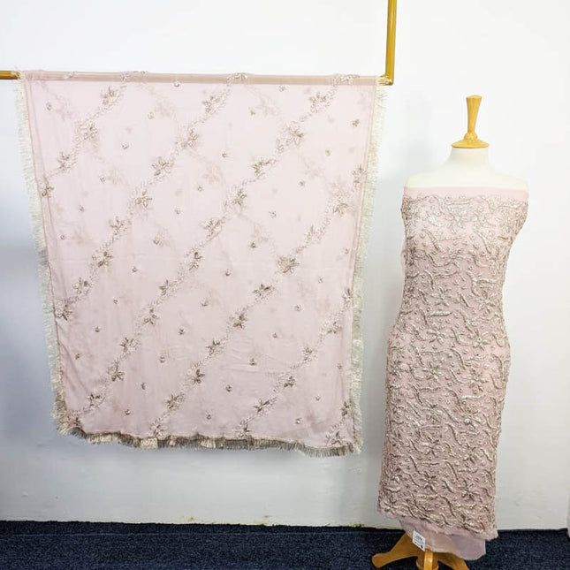 Handmade Full Jaal Gotta Work Chiffon 2PC Unstitched