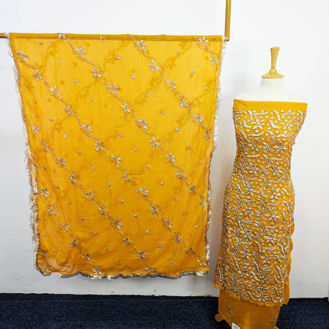 Handmade Full Jaal Gotta Work Chiffon 2PC Unstitched