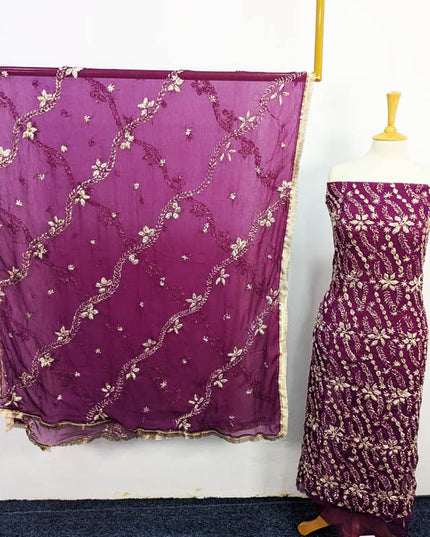 Handmade Full Jaal Gotta Work Chiffon 2PC Unstitched