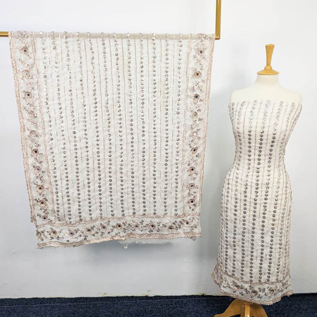 Fancy Chiffon With Handmade Gotta and Mirror Work 2PC