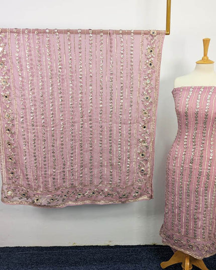 Fancy Chiffon With Handmade Gotta and Mirror Work 2PC