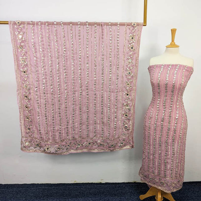 Fancy Chiffon With Handmade Gotta and Mirror Work 2PC