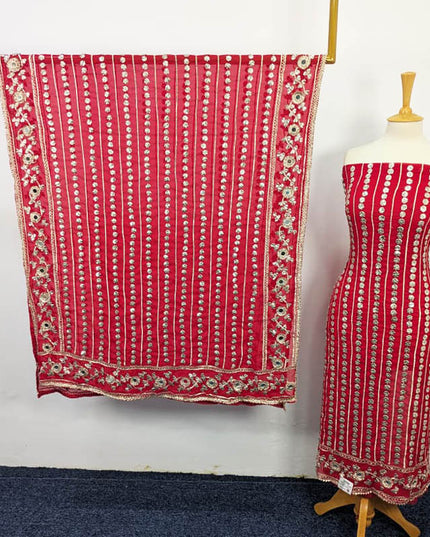 Fancy Chiffon With Handmade Gotta and Mirror Work 2PC