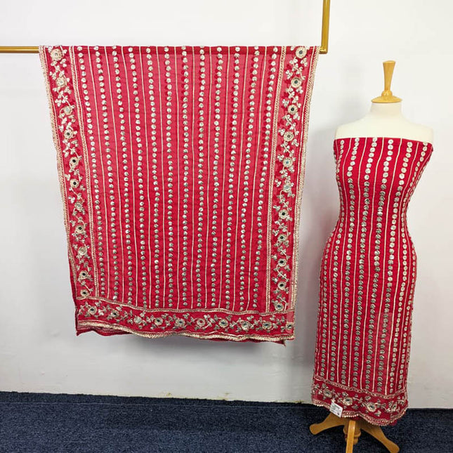 Fancy Chiffon With Handmade Gotta and Mirror Work 2PC