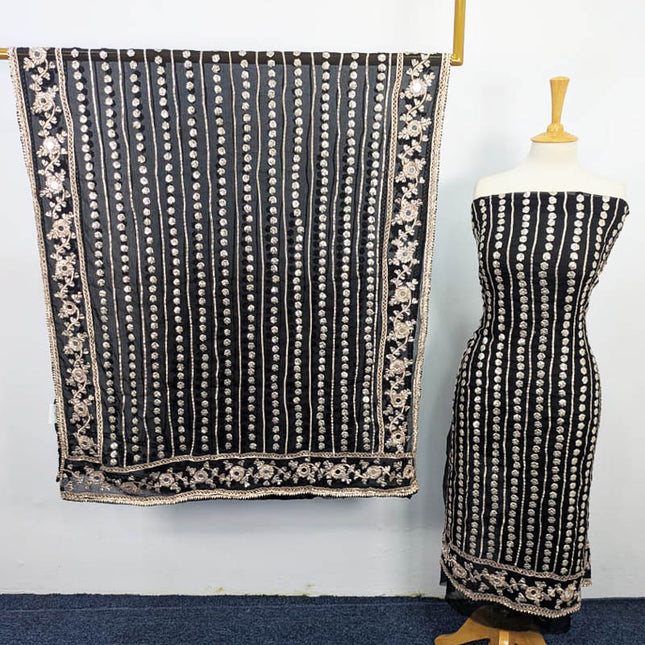 Fancy Chiffon With Handmade Gotta and Mirror Work 2PC