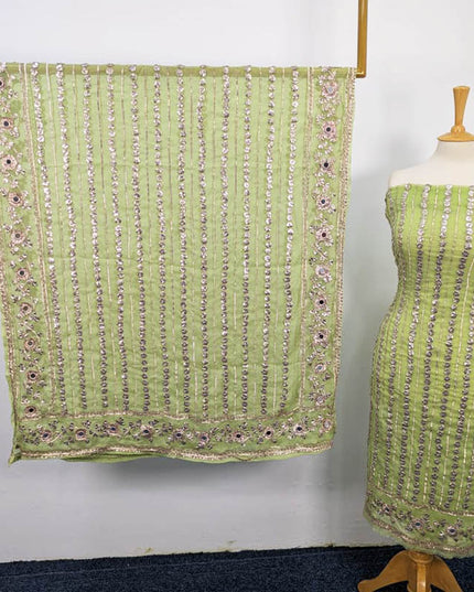 Fancy Chiffon With Handmade Gotta and Mirror Work 2PC