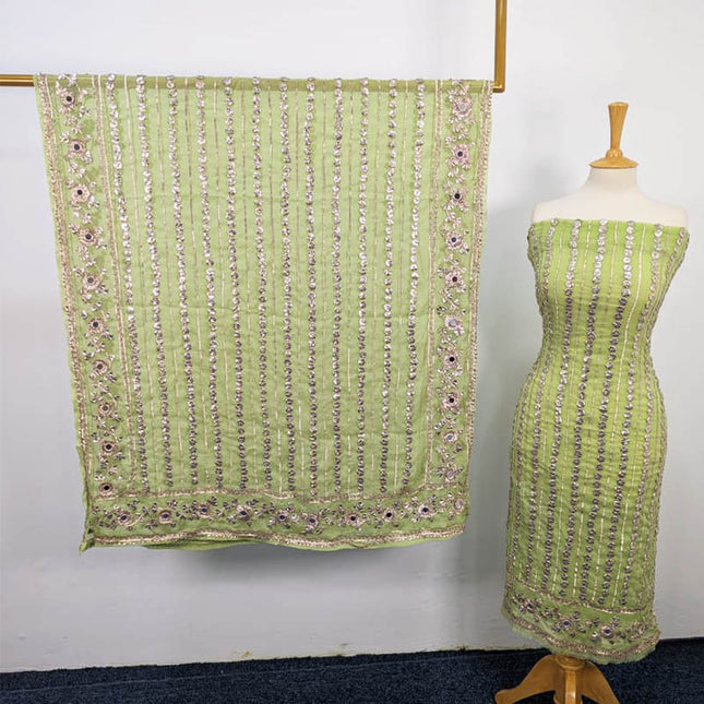 Fancy Chiffon With Handmade Gotta and Mirror Work 2PC