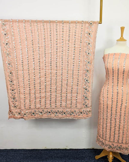 Fancy Chiffon With Handmade Gotta and Mirror Work 2PC