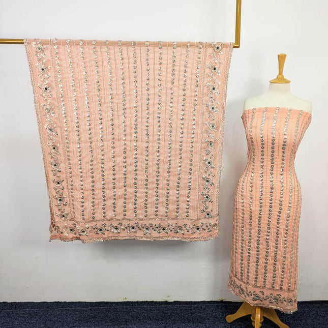 Fancy Chiffon With Handmade Gotta and Mirror Work 2PC