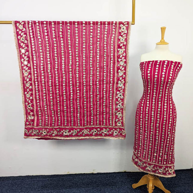 Fancy Chiffon With Handmade Gotta and Mirror Work 2PC