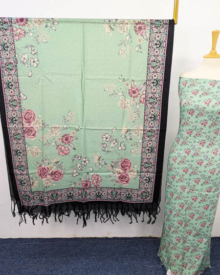 Fancy China Printed Marina With Wool Shawl 3PC Unstitched