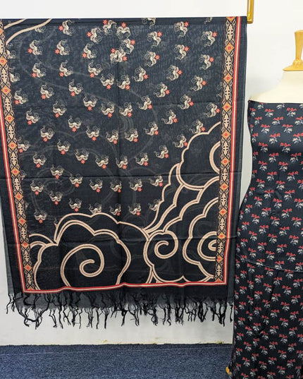 Fancy China Printed Marina With Wool Shawl 3PC Unstitched