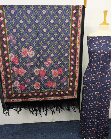 Fancy China Printed Marina With Wool Shawl 3PC Unstitched