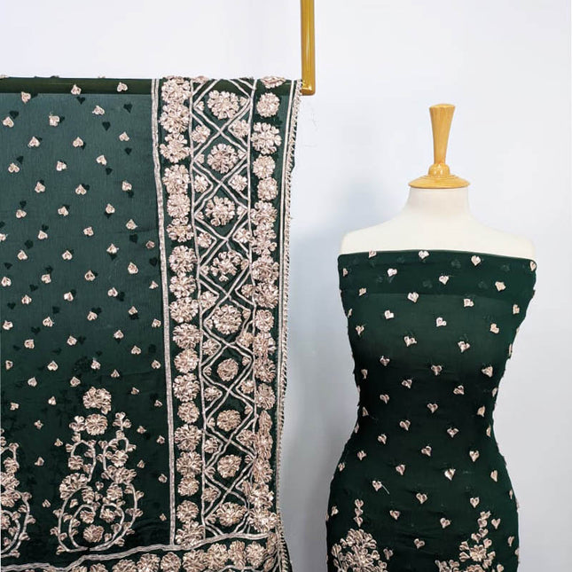 Fancy Chiffon With Handmade Gotta Work